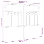 vidaXL Tăblie de pat metalică, negru, 120 cm vidaXL Tăblie de pat metalică, negru, 120 cm