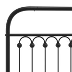 vidaXL Tăblie de pat metalică, negru, 193 cm