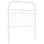 vidaXL Tăblie de pat metalică, alb, 75 cm vidaXL Tăblie de pat metalică, alb, 75 cm
