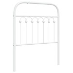 vidaXL Tăblie de pat metalică, alb, 80 cm vidaXL Tăblie de pat metalică, alb, 80 cm