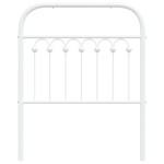 vidaXL Tăblie de pat metalică, alb, 80 cm vidaXL Tăblie de pat metalică, alb, 80 cm