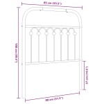 vidaXL Tăblie de pat metalică, alb, 80 cm vidaXL Tăblie de pat metalică, alb, 80 cm