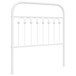 vidaXL Tăblie de pat metalică, alb, 90 cm vidaXL Tăblie de pat metalică, alb, 90 cm