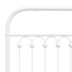 vidaXL Tăblie de pat metalică, alb, 90 cm vidaXL Tăblie de pat metalică, alb, 90 cm
