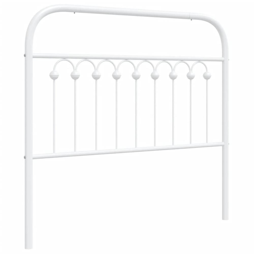 vidaXL Tăblie de pat metalică, alb, 100 cm
