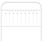 vidaXL Tăblie de pat metalică, alb, 100 cm