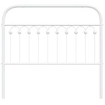 vidaXL Tăblie de pat metalică, alb, 107 cm