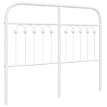 vidaXL Tăblie de pat metalică, alb, 120 cm
