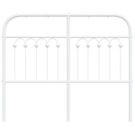 vidaXL Tăblie de pat metalică, alb, 120 cm
