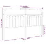 vidaXL Tăblie de pat metalică, alb, 160 cm