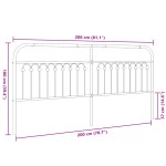 vidaXL Tăblie de pat metalică, alb, 200 cm vidaXL Tăblie de pat metalică, alb, 200 cm
