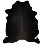 vidaXL Covor, negru, 180x220 cm, piele naturală de vacă vidaXL Covor, negru, 180x220 cm, piele naturală de vacă