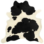 vidaXL Covor, alb și negru, 180x220 cm, piele naturală de vacă vidaXL Covor, alb și negru, 180x220 cm, piele naturală de vacă