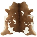 vidaXL Covor, maro și alb, 180x220 cm, piele naturală de vacă vidaXL Covor, maro și alb, 180x220 cm, piele naturală de vacă