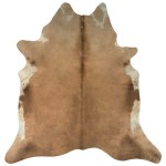 vidaXL Covor, maro și alb, 180x220 cm, piele naturală de vacă vidaXL Covor, maro și alb, 180x220 cm, piele naturală de vacă