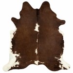 vidaXL Covor, maro și alb, 180x220 cm, piele naturală de vacă vidaXL Covor, maro și alb, 180x220 cm, piele naturală de vacă