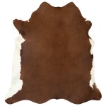 vidaXL Covor, maro și alb, 180x220 cm, piele naturală de vacă vidaXL Covor, maro și alb, 180x220 cm, piele naturală de vacă