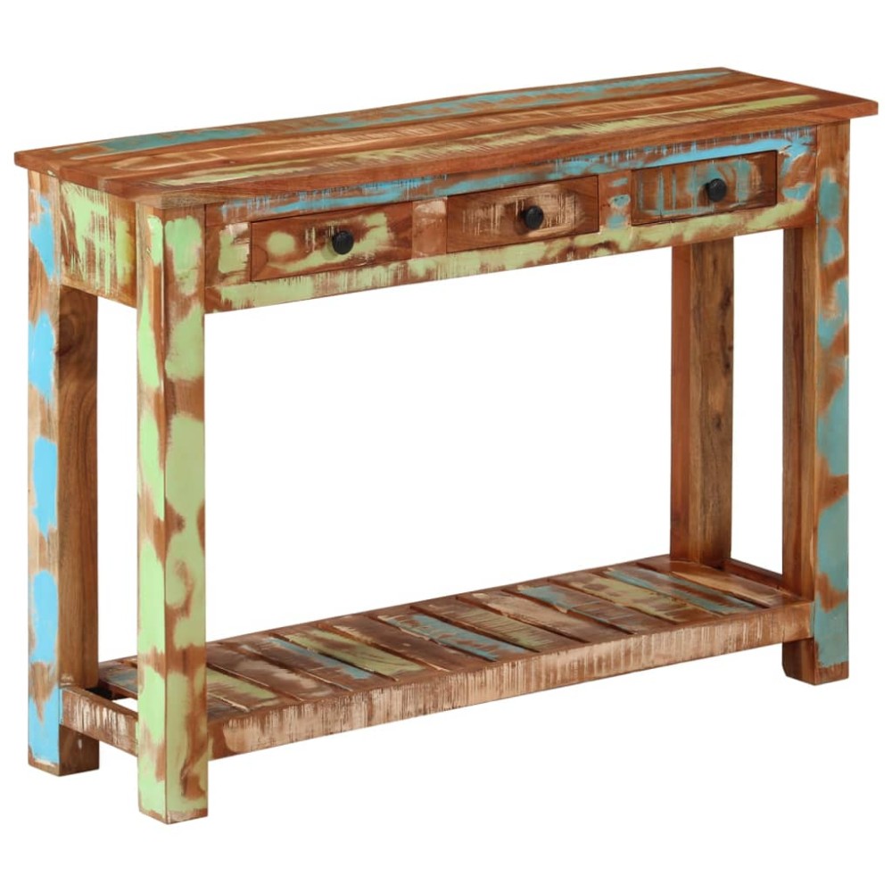 vidaXL Masă consolă, 110x30x76 cm, lemn masiv reciclat