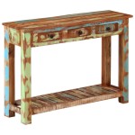vidaXL Masă consolă, 110x30x76 cm, lemn masiv reciclat vidaXL Masă consolă, 110x30x76 cm, lemn masiv reciclat