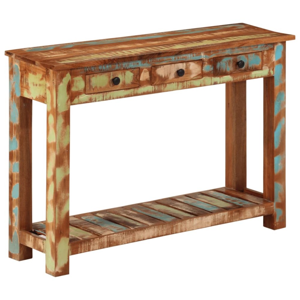 vidaXL Masă consolă, 110x30x76 cm, lemn masiv reciclat