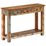 vidaXL Masă consolă, 110x30x76 cm, lemn masiv reciclat vidaXL Masă consolă, 110x30x76 cm, lemn masiv reciclat