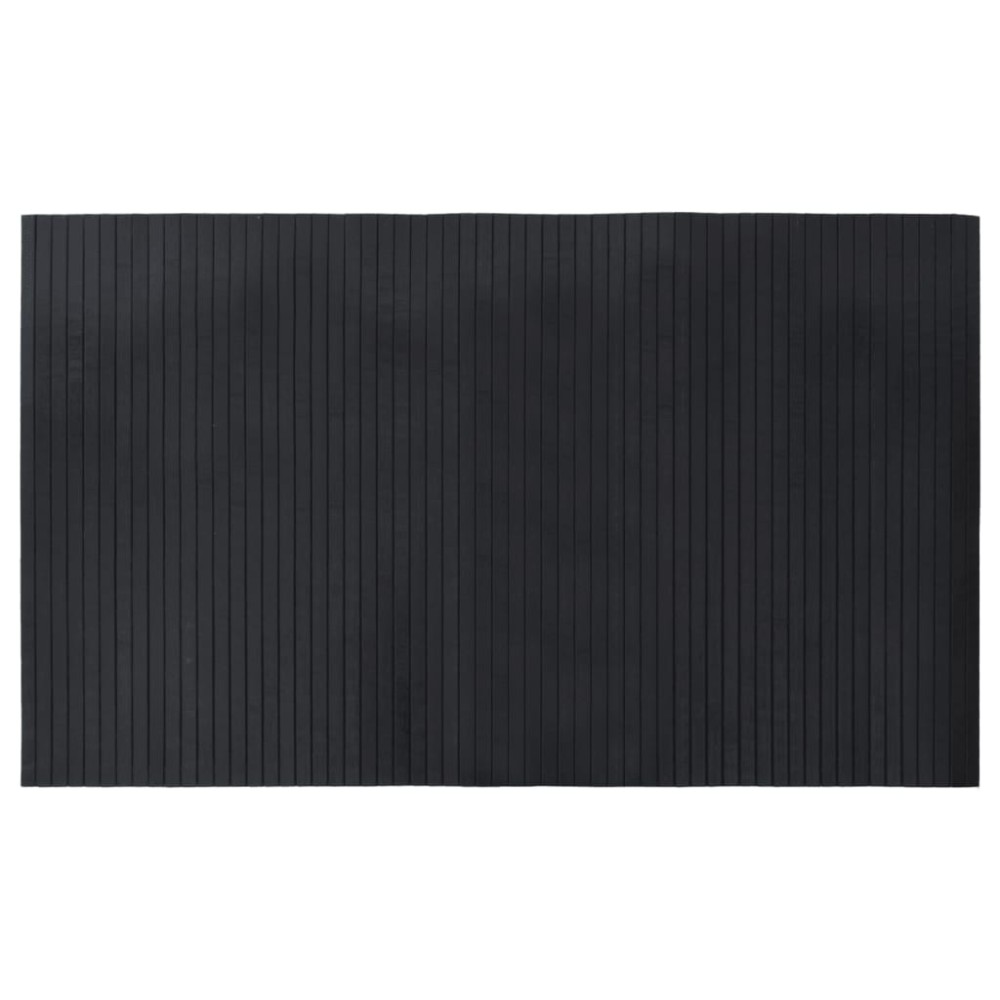 vidaXL Covor dreptunghiular, negru, 60x100 cm, bambus
