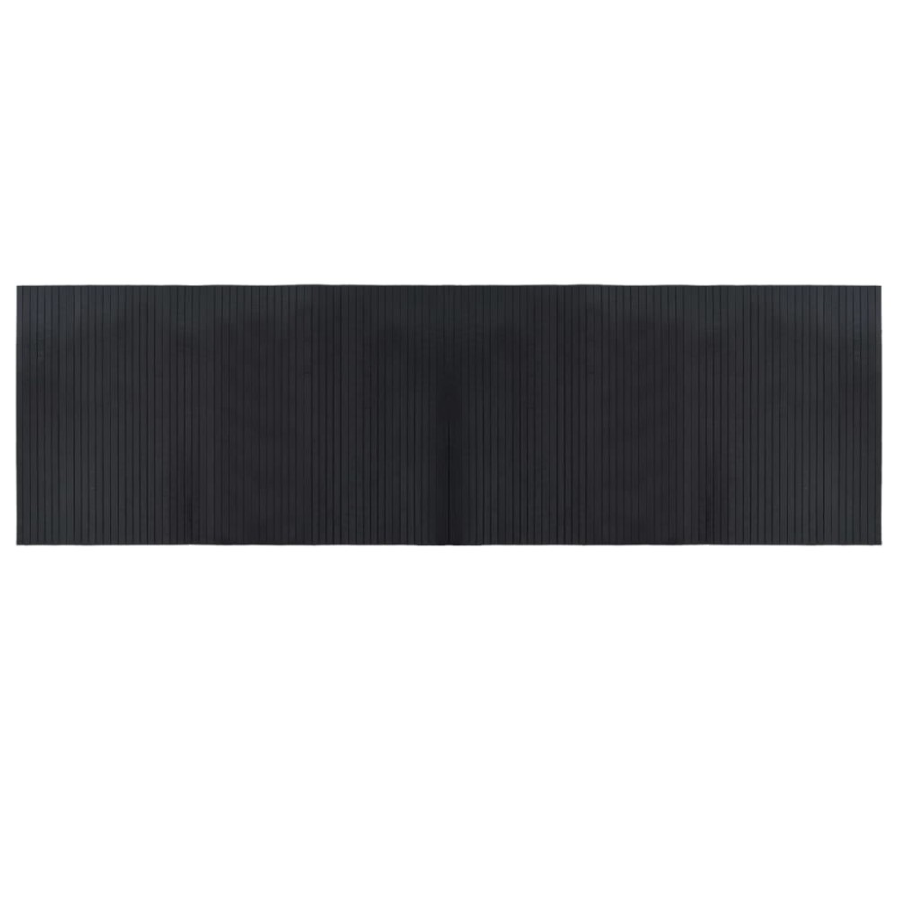 vidaXL Covor dreptunghiular, negru, 60x200 cm, bambus