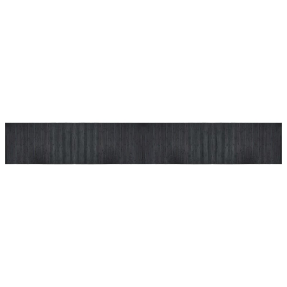 vidaXL Covor dreptunghiular, gri, 60x400 cm, bambus
