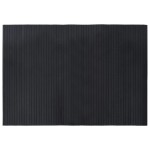 vidaXL Covor dreptunghiular, negru, 70x100 cm, bambus