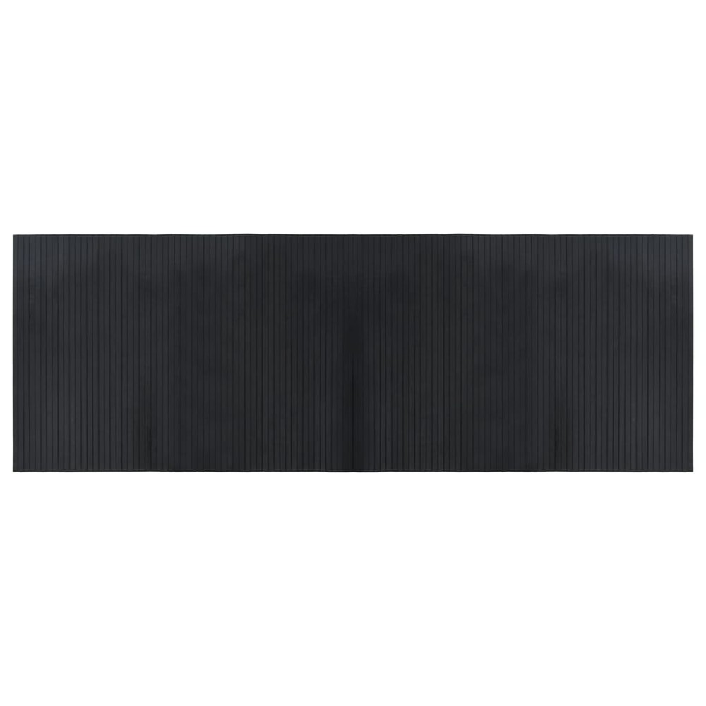 vidaXL Covor dreptunghiular, negru, 70x200 cm, bambus