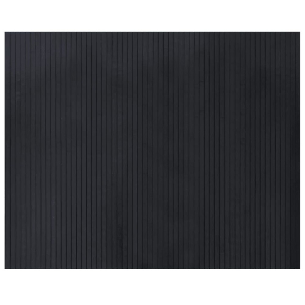 vidaXL Covor dreptunghiular, negru, 80x100 cm, bambus