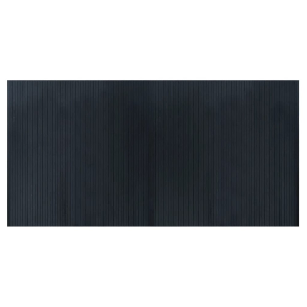 vidaXL Covor dreptunghiular, gri, 100x200 cm, bambus