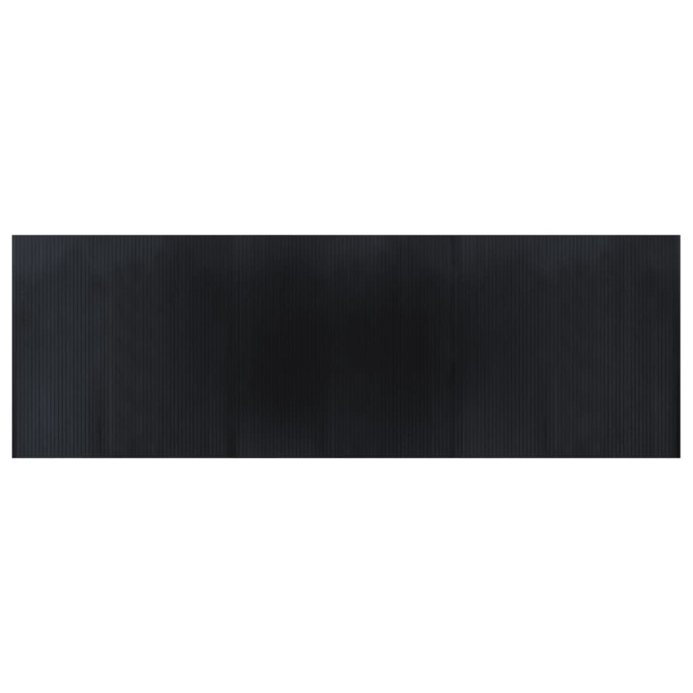vidaXL Covor dreptunghiular, negru, 100x300 cm, bambus