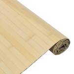 vidaXL Covor dreptunghiular, natural deschis, 100x300 cm, bambus