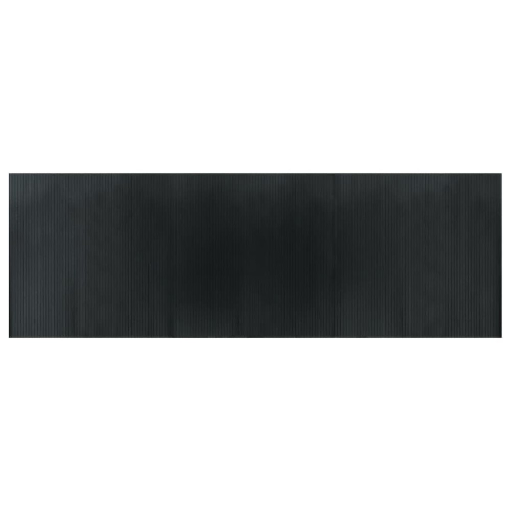 vidaXL Covor dreptunghiular, gri, 100x300 cm, bambus