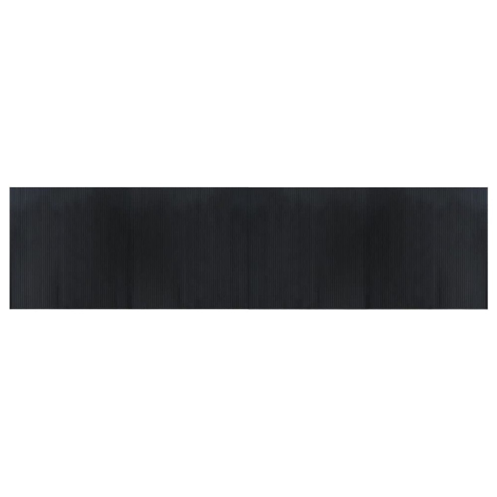 vidaXL Covor dreptunghiular, negru, 100x400 cm, bambus