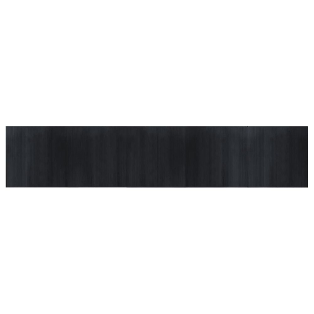 vidaXL Covor dreptunghiular, negru, 100x500 cm, bambus