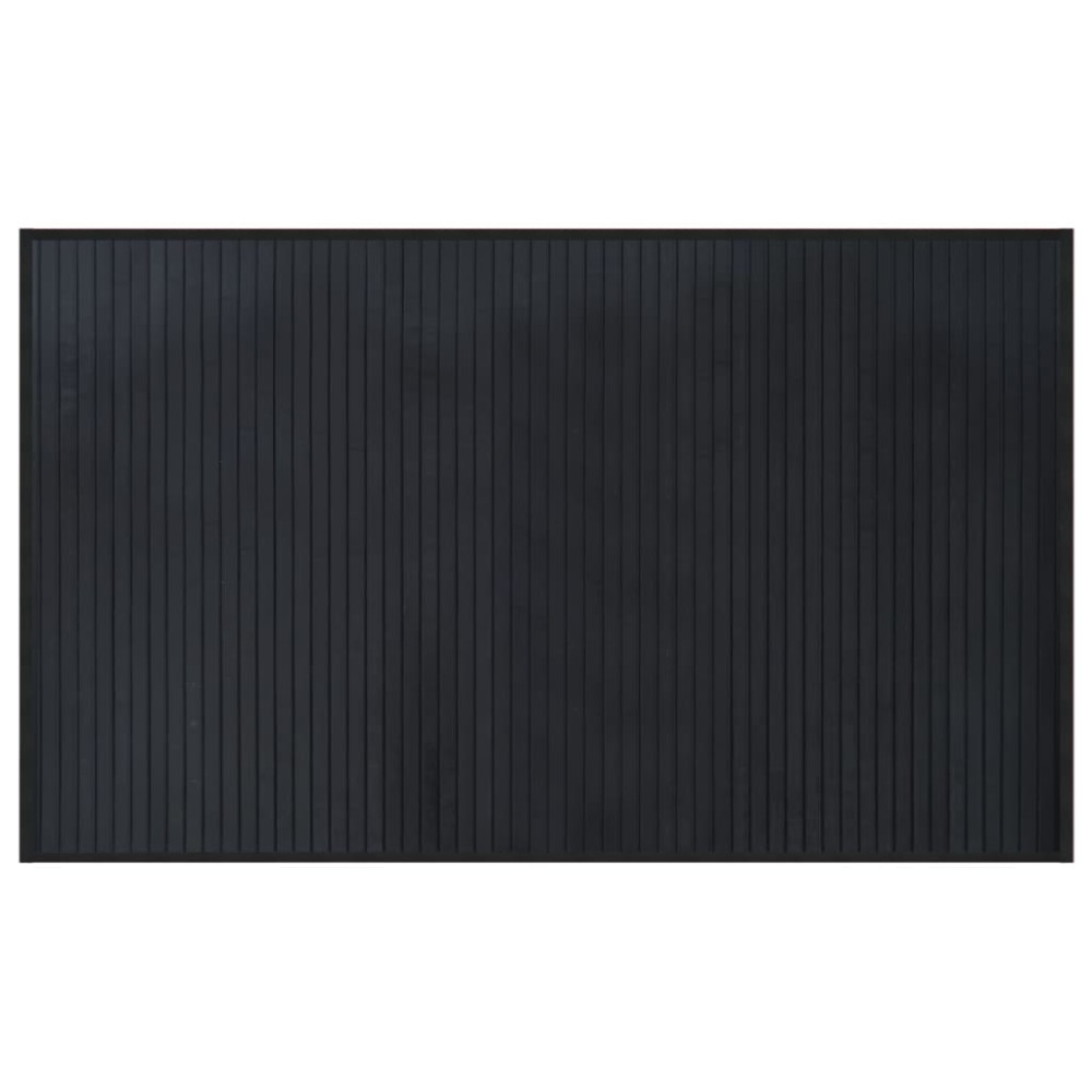 vidaXL Covor dreptunghiular, negru, 60x100 cm, bambus