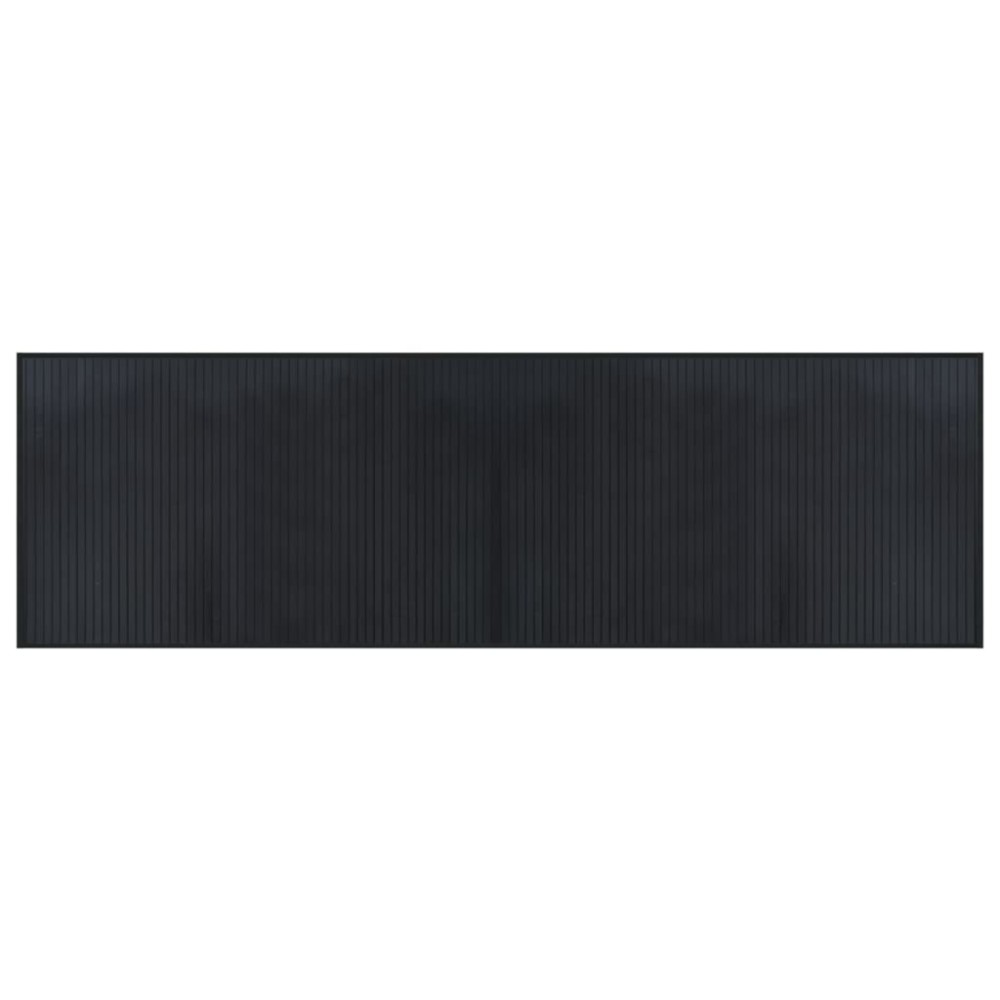 vidaXL Covor dreptunghiular, negru, 60x200 cm, bambus