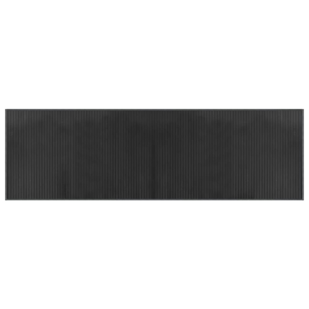 vidaXL Covor dreptunghiular, gri, 60x200 cm, bambus