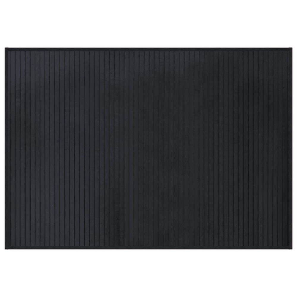 vidaXL Covor dreptunghiular, negru, 70x100 cm, bambus