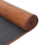 vidaXL Covor dreptunghiular, maro, 70x300 cm, bambus