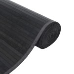 vidaXL Covor dreptunghiular, gri, 70x1000 cm, bambus