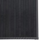 vidaXL Covor dreptunghiular, gri, 70x1000 cm, bambus
