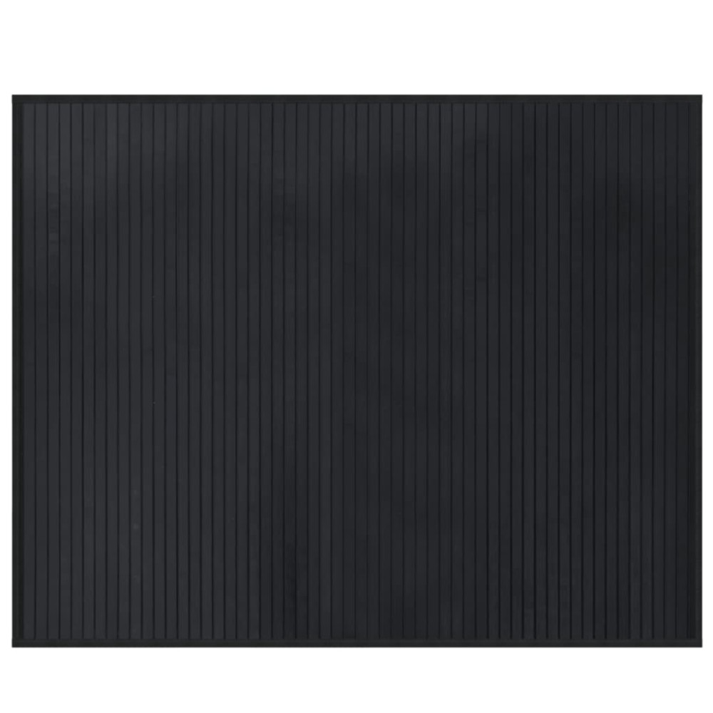 vidaXL Covor dreptunghiular, negru, 80x100 cm, bambus