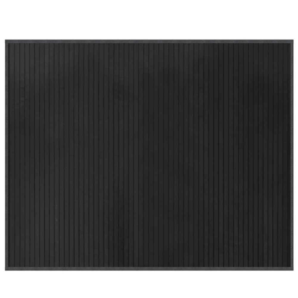 vidaXL Covor dreptunghiular, gri, 80x100 cm, bambus