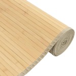 vidaXL Covor dreptunghiular, natural deschis, 80x500 cm, bambus