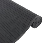 vidaXL Covor dreptunghiular, negru, 80x1000 cm, bambus