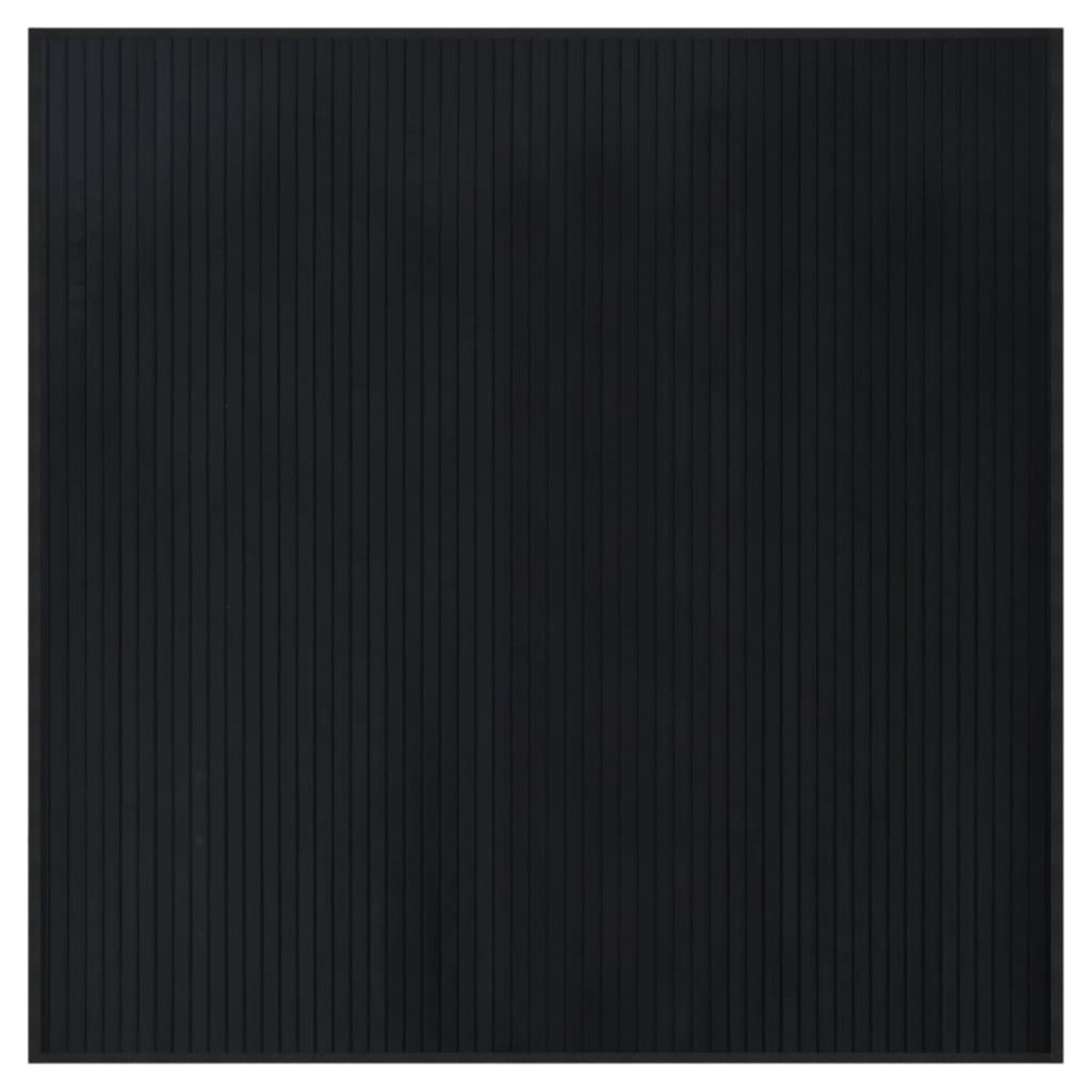 vidaXL Covor dreptunghiular, negru, 100x100 cm, bambus
