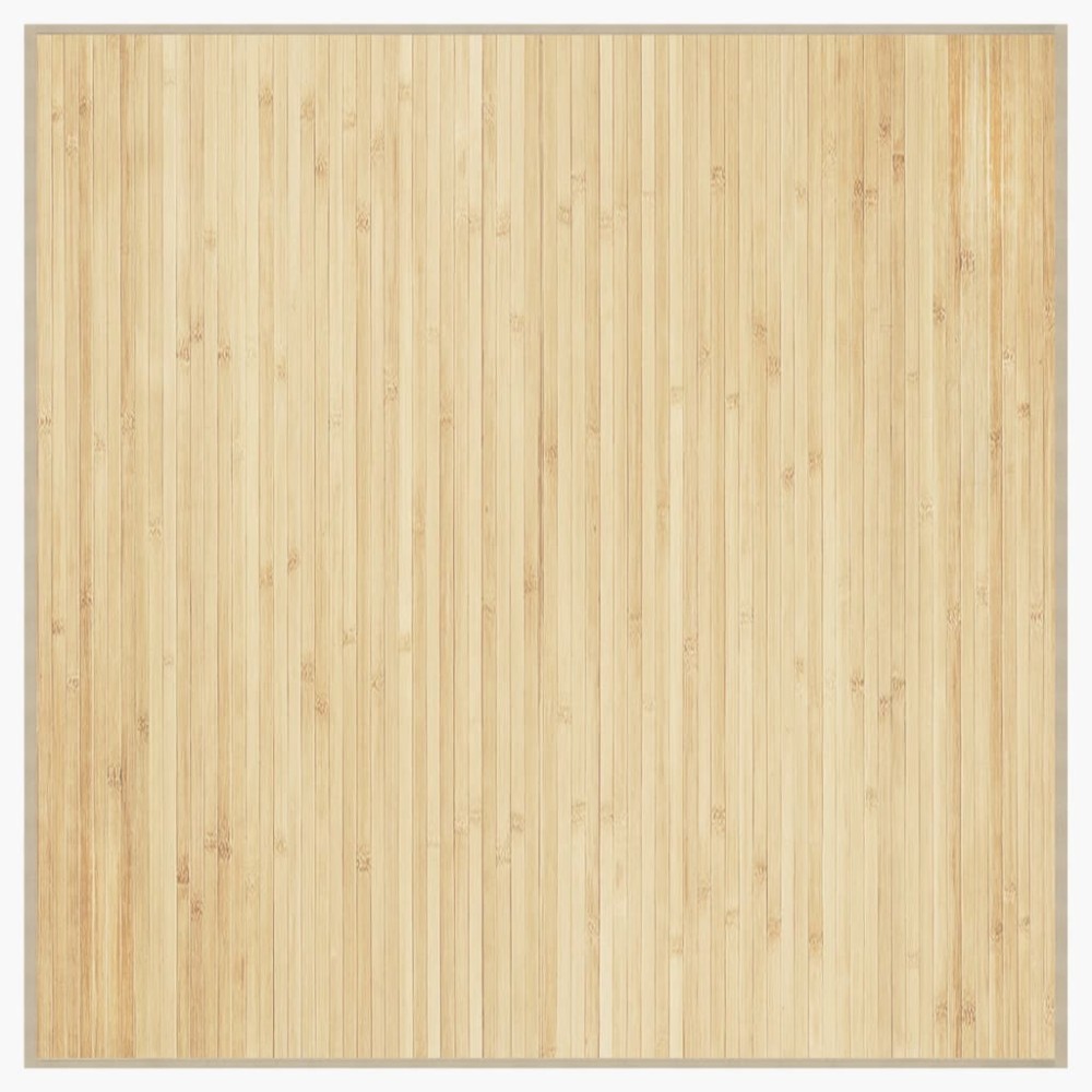 vidaXL Covor pătrat, natural deschis, 100x100 cm, bambus